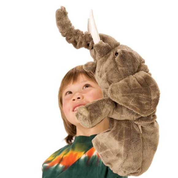 🍒 FOLKMANIS Elephant Stage Hand Puppet Plush Soft Kids Toy - Picture 16 of 16